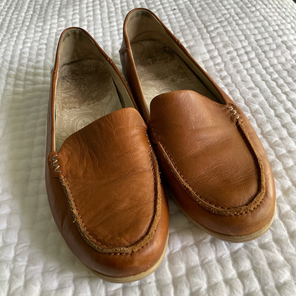 Tan Leather Olukai Loafers